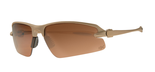 Sportsbrille TR90 mat metallic bronze stel, Sorte næse stykker. Kat 2 PC køre glas