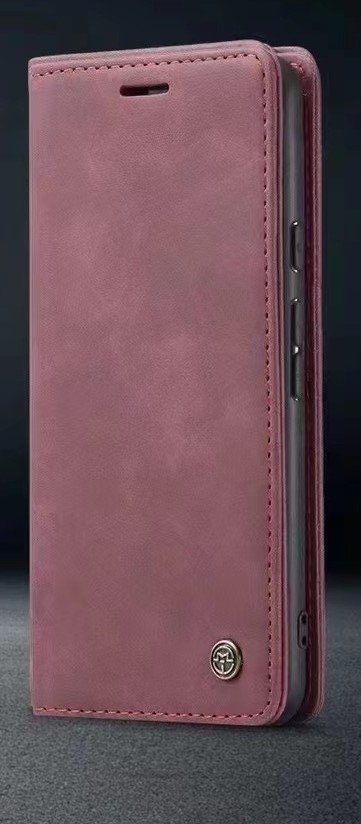 IPHONE 14 MAT RØD VINTAGE LOOK FLIP COVER