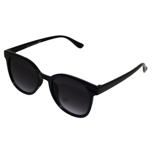[404158-40412] Dame solbrille blank sort stel med sorte glas